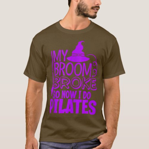 Funny Pilates Halloween Gym Exercise Witches Hat B T_Shirt