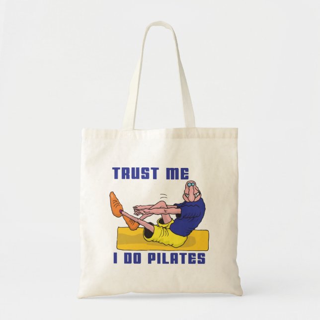 Funny Pilates Tote Bag (Front)