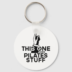 Funny Pilates - Vintage This One Does Pilates Keychain
