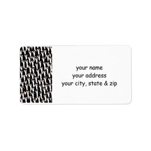 Funny Piles of Penguins Label