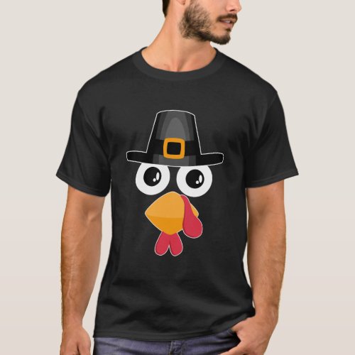 Funny Pilgrim Hat Turkey Trot Long Sleeve Shirt Ru