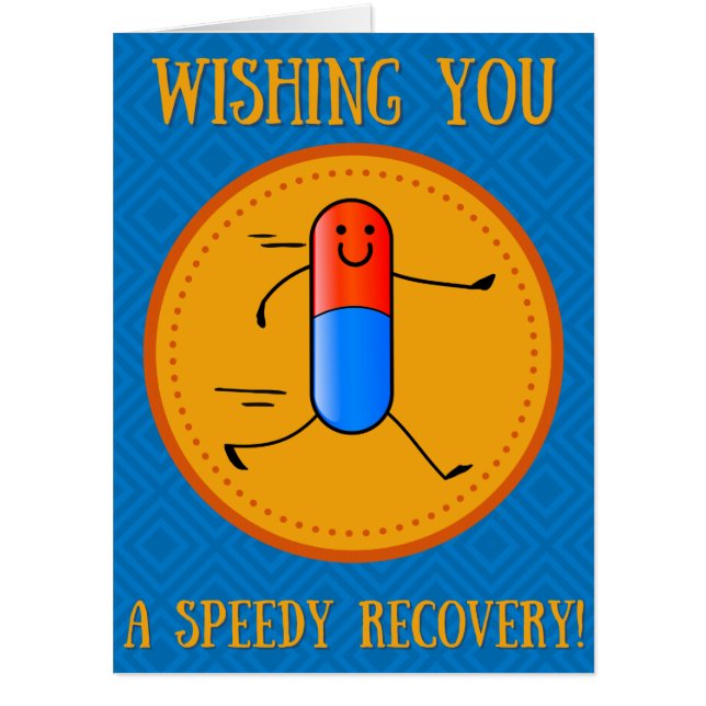 Funny Pill Get Well Soon Group Card (Front)