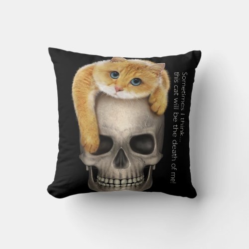 Funny Pillow For Someone with a Problem Cat  