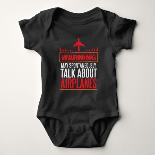 Funny Pilot and Aircraft Gifts Baby Bodysuit