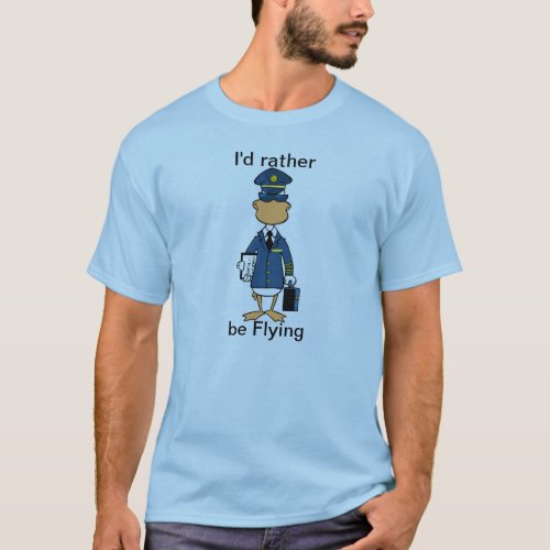 Funny Pilot Aviation Cartoon Shirt