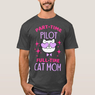 Funny Pilot Cat Lover T-Shirt