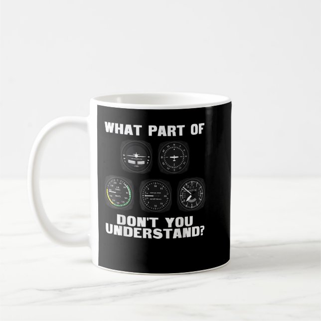 Funny Pilot Design For Men Women Airplane Airline  Coffee Mug (Left)