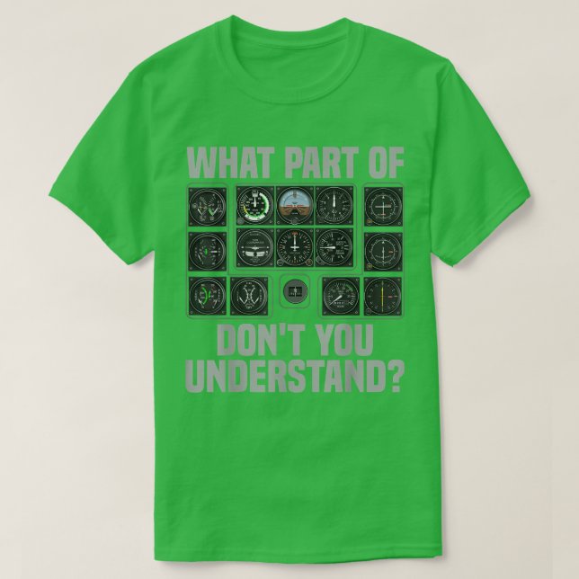 Funny Pilot Design For Men Women Airplane Airline  T-Shirt (Design Front)