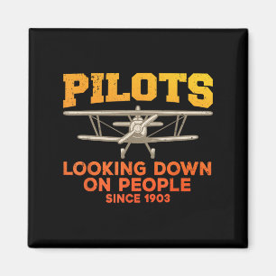 Funny Pilot Design For Men Women Aviation Airplane Magnet
