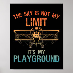 Funny Pilot Design For Men Women Aviation Airplane Poster