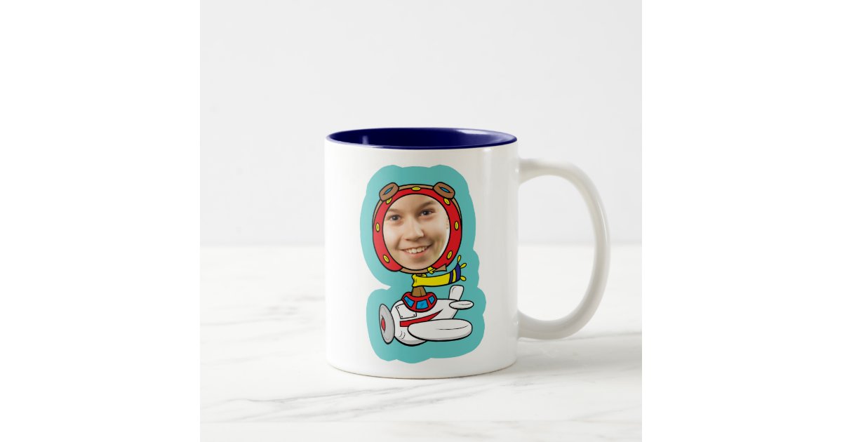 Funny Pilot Photo Face Template Two Tone Coffee Mug Zazzle Com Coffee cafe mug, cartoon mug, cartoon character, template, cafe png. zazzle