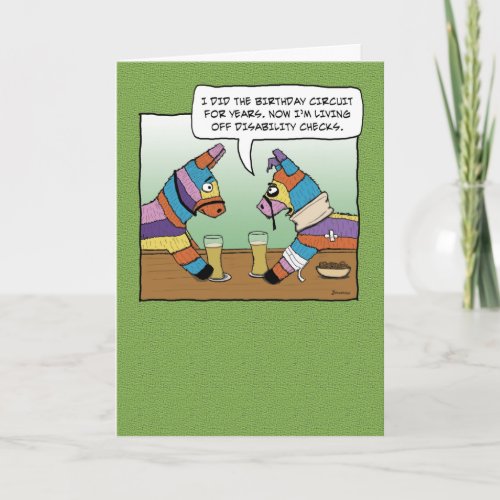 Funny Pinata on Disability Birthday Card