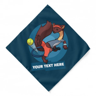 Funny Pine Marten Add Your Text Tennis Trick Shot Bandana