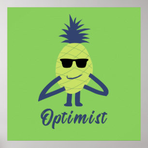 Funny pineapple art poster