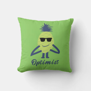 Funny pineapple art throw pillow
