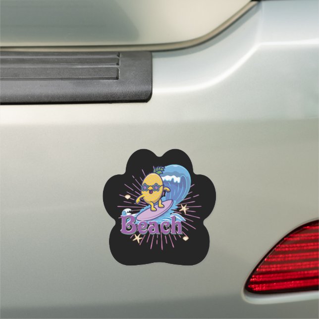 funny pineapple car magnet (In Situ)