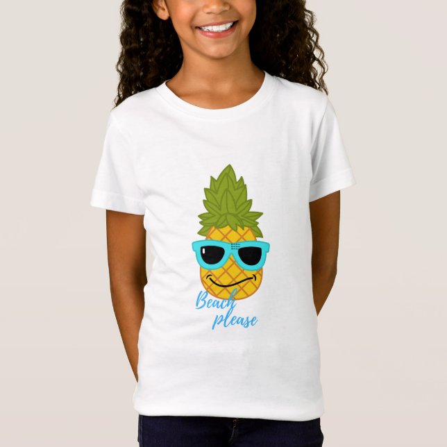 Funny Pineapple Chilling With Summer Sunglasses  T-Shirt (Front)