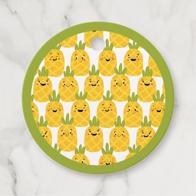 Funny Pineapple Favor Tags (Front)