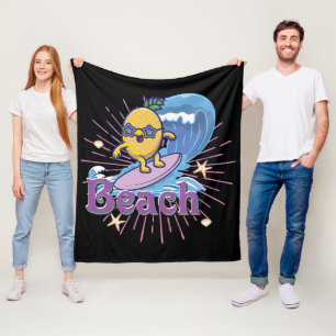 funny pineapple fleece blanket