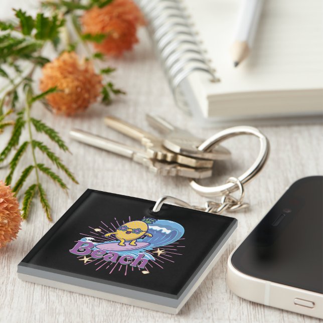 funny pineapple keychain (Front Right)