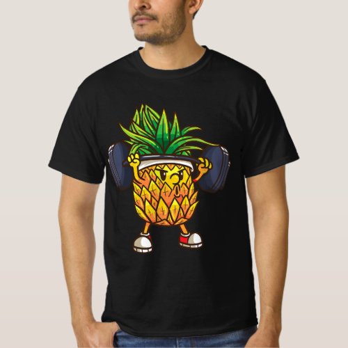 Funny Pineapple Powerlifting Weightlifting Gym Wor T_Shirt