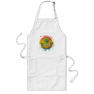 Funny Pineapple Summer Vibes Long Apron