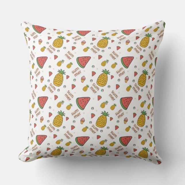 funny pineapple throw pillow (Front)
