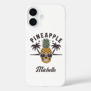 Funny Pineapple wearing sunglasses Personalized    iPhone 16 Case