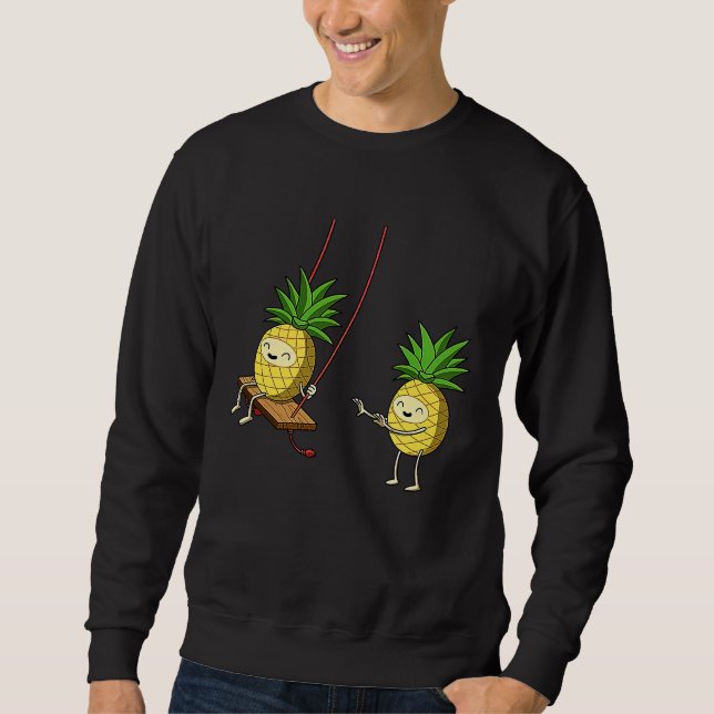Funny Pineapples Swinging Lover Cute Swinger Men W Sweatshirt (Front)