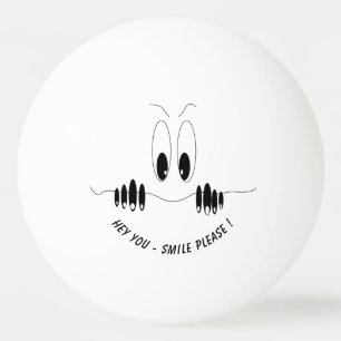 Funny Ping Pong Ball Happy Eyes - Custom Text