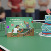 Funny Ping Pong Birthday Intense Jaguar Party