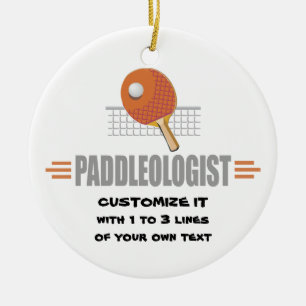 Funny Ping Pong Ceramic Ornament