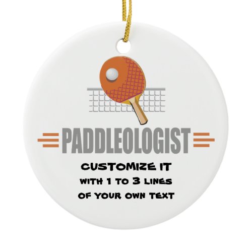 Funny Ping Pong Ceramic Ornament