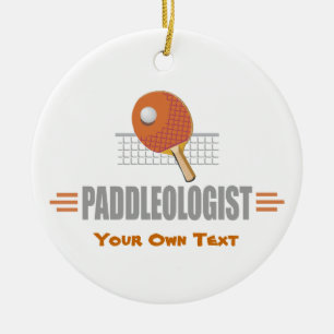Funny Ping Pong Lover Ceramic Ornament