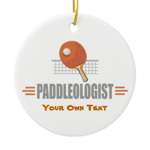 Funny Ping Pong Lover Ceramic Ornament