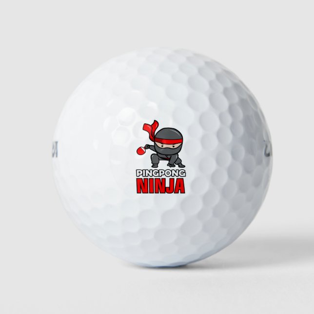 Funny Ping Pong Lovers - Table Tennis Lovers Golf Balls (Front)