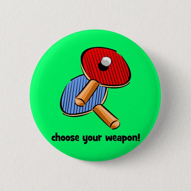 funny ping pong pinback button (Front)