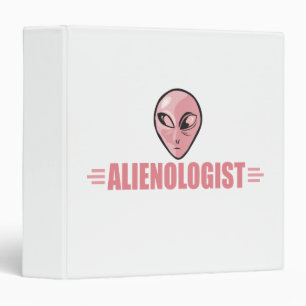 Funny Pink Alien Binder