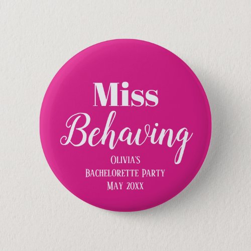 Funny Pink Bachelorette Party Button