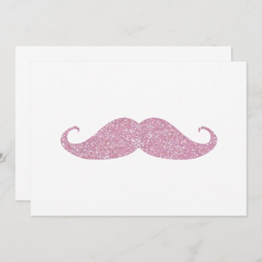 Funny Pink Bling Mustache (Front/Back)