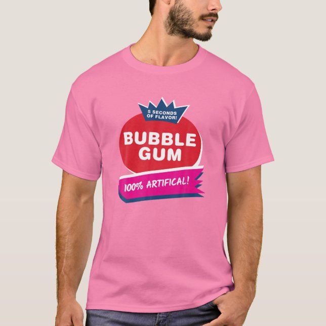 Funny Pink Bubble Gum Halloween Costume T-Shirt (Front)