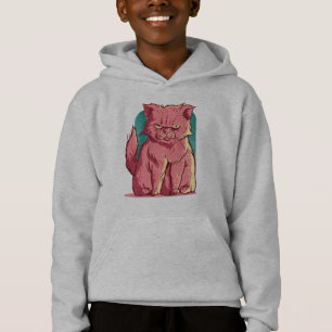 Funny Pink Cat Hoodie