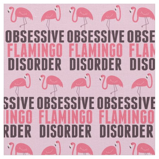 Funny Pink Flamingo Fabric