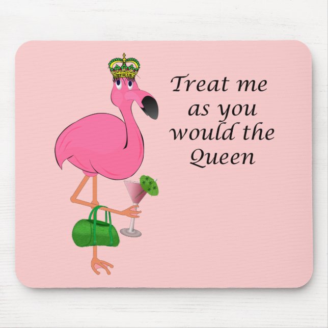 Funny Pink Flamingo Mousepad (Front)