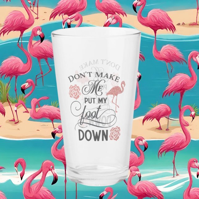 funny pink flamingo word art  glass (Creator Uploaded)