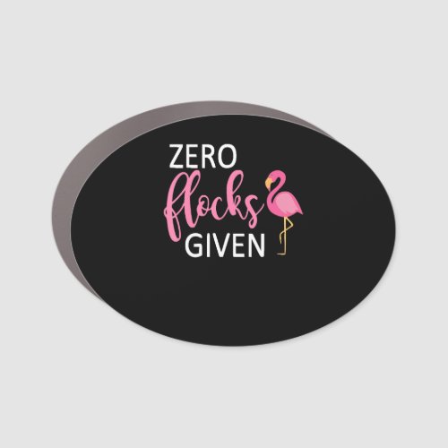 Funny Pink Flamingo Zero Flocks Given Cruise Car Magnet