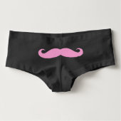 Funny pink handlebar mustache womens underwear (Front)