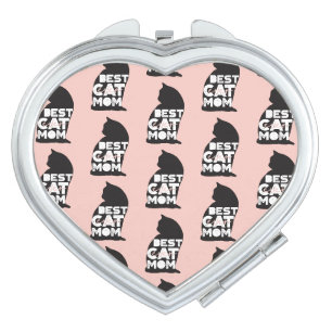 Funny Pink Mother's Day Best Cat Mom Ever Compact Mirror
