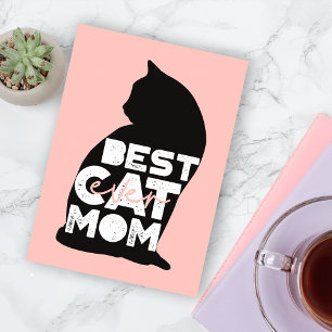 Funny Pink Mother's Day Best Cat Mom Ever Holiday Card