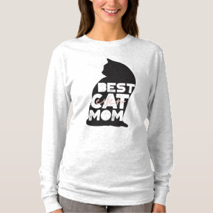 Funny Pink Mother's Day Best Cat Mom Ever T-Shirt